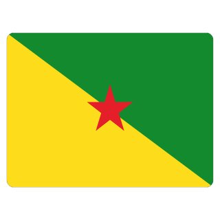 Blechschild "Flagge Französisch-Guayana" 40 x 30 cm Dekoschild Länderflagge