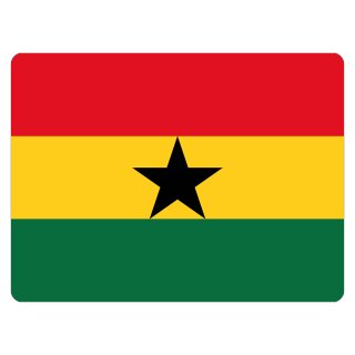 Blechschild "Flagge Ghana" 40 x 30 cm Dekoschild Länderflagge