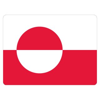 Blechschild "Flagge Grönland" 40 x 30 cm Dekoschild Länderfahnen