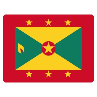 Blechschild "Flagge Grenada" 40 x 30 cm Dekoschild Grenada Flagge