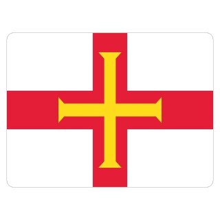 Blechschild "Flagge Guernsey" 40 x 30 cm Dekoschild Insel Flaggen