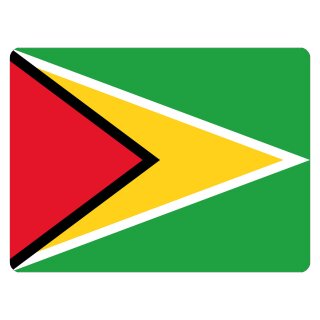 Blechschild "Flagge Guyana" 40 x 30 cm Dekoschild Länderflagge