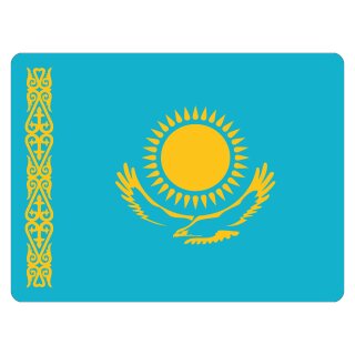 Blechschild "Flagge Kasachstan" 40 x 30 cm Dekoschild National Flagge Kasachstan