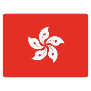 Blechschild "Flagge Hongkong" 40 x 30 cm Dekoschild Hongkong Flagge