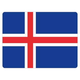 Blechschild "Flagge Island" 40 x 30 cm Dekoschild Länderflagge
