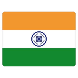 Blechschild "Flagge Indien" 40 x 30 cm Dekoschild Nationalflaggen