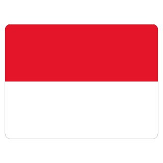 Blechschild "Flagge Indonesien" 40 x 30 cm Dekoschild Länderfahnen
