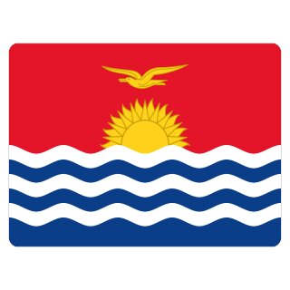 Blechschild "Flagge Kiribati" 40 x 30 cm Dekoschild Länderflagge