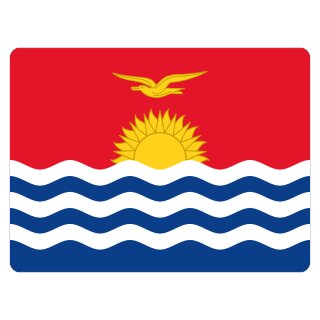 Blechschild "Flagge Kiribati" 40 x 30 cm Dekoschild Länderflagge