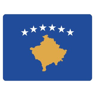 Blechschild "Flagge Kosovo" 40 x 30 cm Dekoschild Fahnen