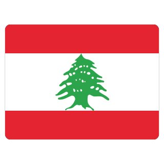 Blechschild "Flagge Libanon" 40 x 30 cm Dekoschild Fahnen