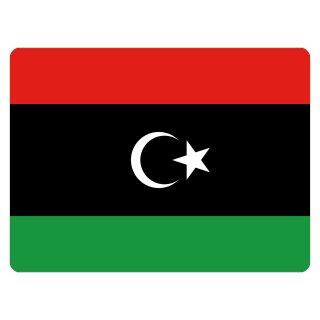 Blechschild "Flagge Libyen" 40 x 30 cm Dekoschild libysche Flagge