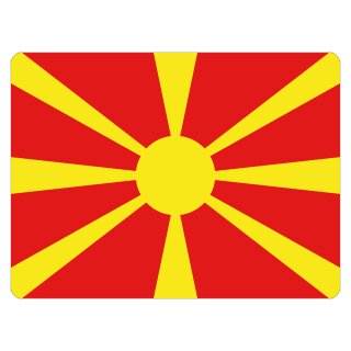 Blechschild "Flagge Mazedonien" 40 x 30 cm Dekoschild Mazedonien Flagge