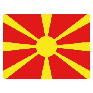 Blechschild "Flagge Mazedonien" 40 x 30 cm Dekoschild Mazedonien Flagge