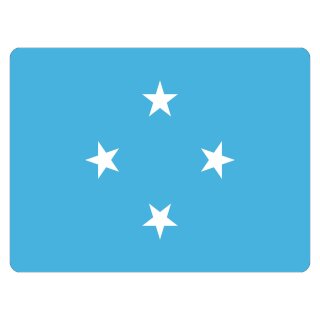 Blechschild "Flagge Mikronesien" 40 x 30 cm Dekoschild Länderflagge