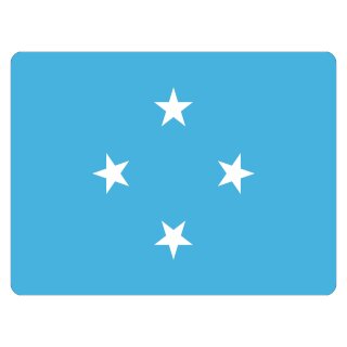 Blechschild "Flagge Mikronesien" 40 x 30 cm Dekoschild Länderflagge