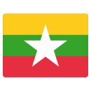 Blechschild "Flagge Myanmar" 40 x 30 cm...