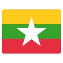 Blechschild "Flagge Myanmar" 40 x 30 cm...