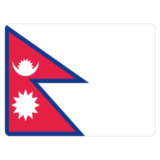 Blechschild "Flagge Nepal" 40 x 30 cm Dekoschild Länderflagge