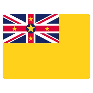 Blechschild "Flagge Niue" 40 x 30 cm Dekoschild Nationalflaggen