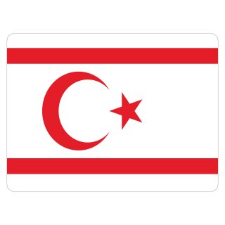 Blechschild "Flagge Nordzypern" 40 x 30 cm Dekoschild Nordzypern Flagge