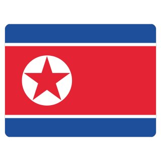 Blechschild "Flagge Nordkorea" 40 x 30 cm Dekoschild Fahnen