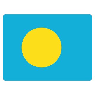 Blechschild "Flagge Palau" 40 x 30 cm Dekoschild Länderflagge