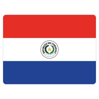 Blechschild "Flagge Paraguay" 40 x 30 cm Dekoschild Länderfahnen