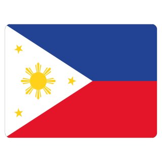 Blechschild "Flagge Philippinen" 40 x 30 cm Dekoschild Länderflagge