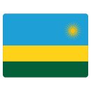 Blechschild "Flagge Ruanda" 40 x 30 cm...
