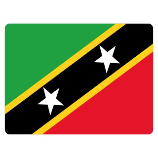 Blechschild "Flagge St. Kitts und Nevis St. Kitts" 40 x 30 cm Dekoschild Länderfahnen