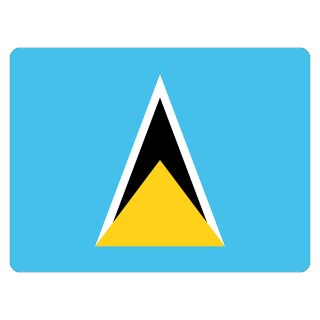 Blechschild "Flagge St. Lucia" 40 x 30 cm Dekoschild St. Lucia Flagge