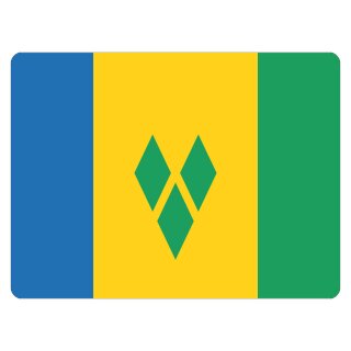Blechschild "Flagge St. Vincent und Grenadinen" 40 x 30 cm Dekoschild Länderflagge