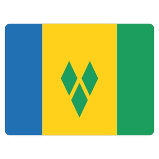 Blechschild "Flagge St. Vincent und Grenadinen" 40 x 30 cm Dekoschild Länderflagge