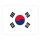 Blechschild "Flagge Südkorea" 40 x 30 cm Dekoschild Nationalflaggen