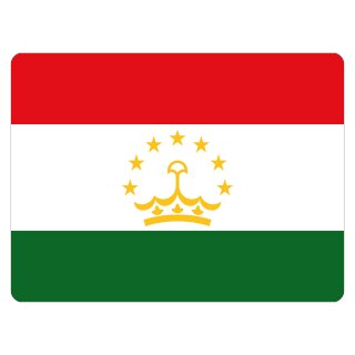 Blechschild "Flagge Tadschikistan" 40 x 30 cm Dekoschild Nationalflaggen