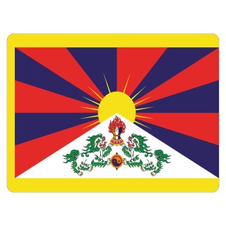 Blechschild "Flagge Tibet" 40 x 30 cm Dekoschild Fahnen
