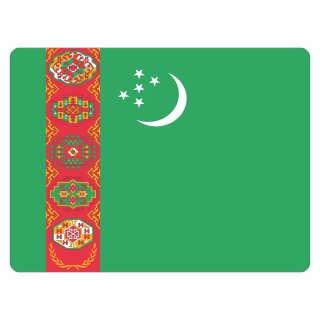 Blechschild "Flagge Turkmenistan" 40 x 30 cm Dekoschild Länderfahnen