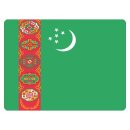 Blechschild "Flagge Turkmenistan" 40 x 30 cm...