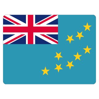 Blechschild "Flagge Tuvalu" 40 x 30 cm Dekoschild Tuvalu Flagge