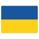 Blechschild "Flagge Ukraine" 40 x 30 cm...