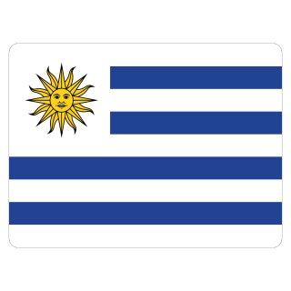 Blechschild "Flagge Uruguay" 40 x 30 cm Dekoschild Uruguay Flagge