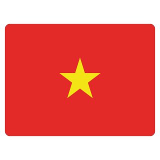 Blechschild "Flagge Vietnams" 40 x 30 cm Dekoschild Länderflagge
