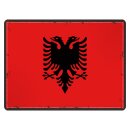 Blechschild "Flagge Albanien Retro" 40 x 30 cm...
