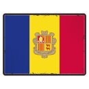 Blechschild "Flagge Andorra Retro" 40 x 30 cm...