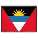 Blechschild "Flagge Antigua und Barbuda Retro"...