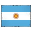 Blechschild "Flagge Argentinien Retro" 40 x 30...
