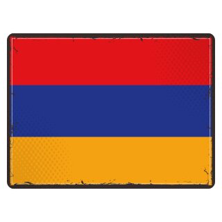 Blechschild "Flagge Armenien Retro" 40 x 30 cm Dekoschild Nationalflaggen