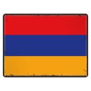 Blechschild "Flagge Armenien Retro" 40 x 30 cm...