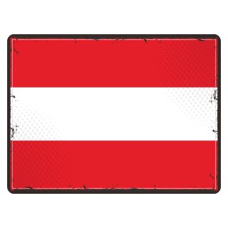 Blechschild "Flagge Österreich Retro" 40 x 30 cm Dekoschild Österreich Flagge Retro